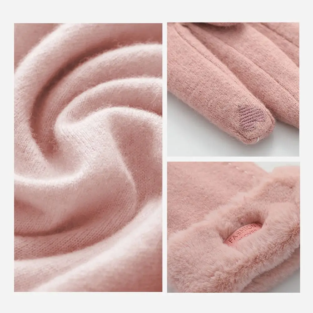 

Винтажные ветрозащитные перчатки с сенсорным экраном, износостойкие теплые варежки с длинными пальцами, толстые варежки