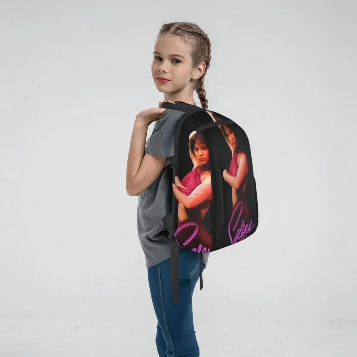 Popular Selena Quintanilla Singer Backpack Daypack Children BookBag School Bag Shoulder Bags for Men Women