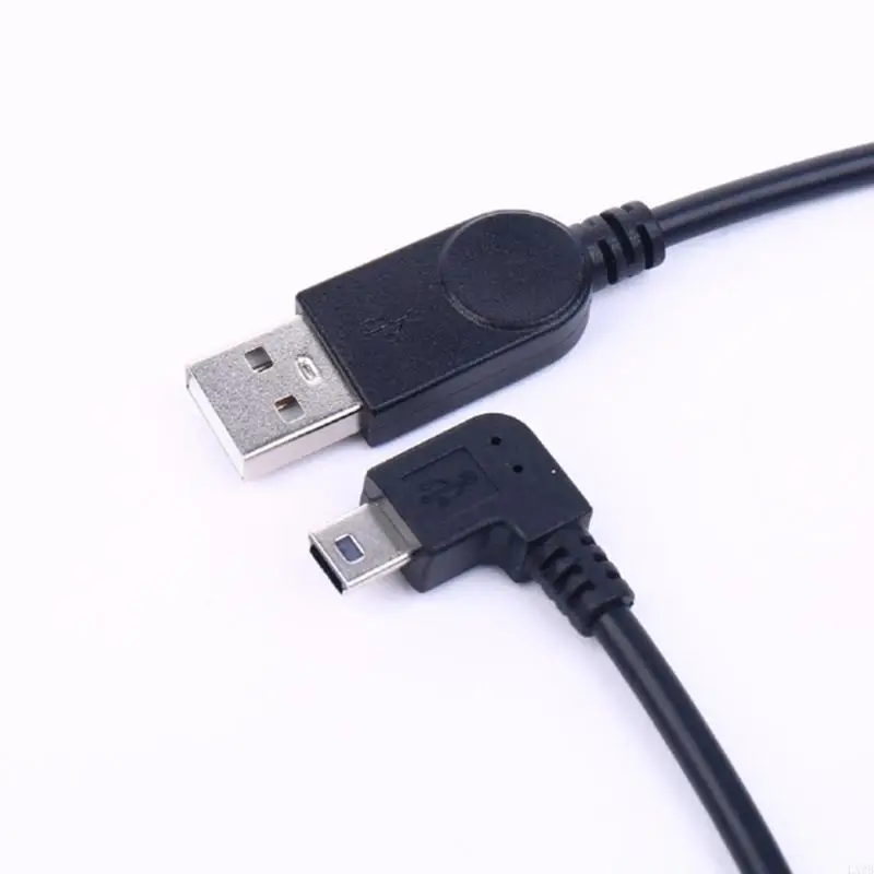90 Degree Mini USB Data Cable with Standard USB2.0 Input, USB to Mini USB Charging Cord for Connecting Cameras 30cm