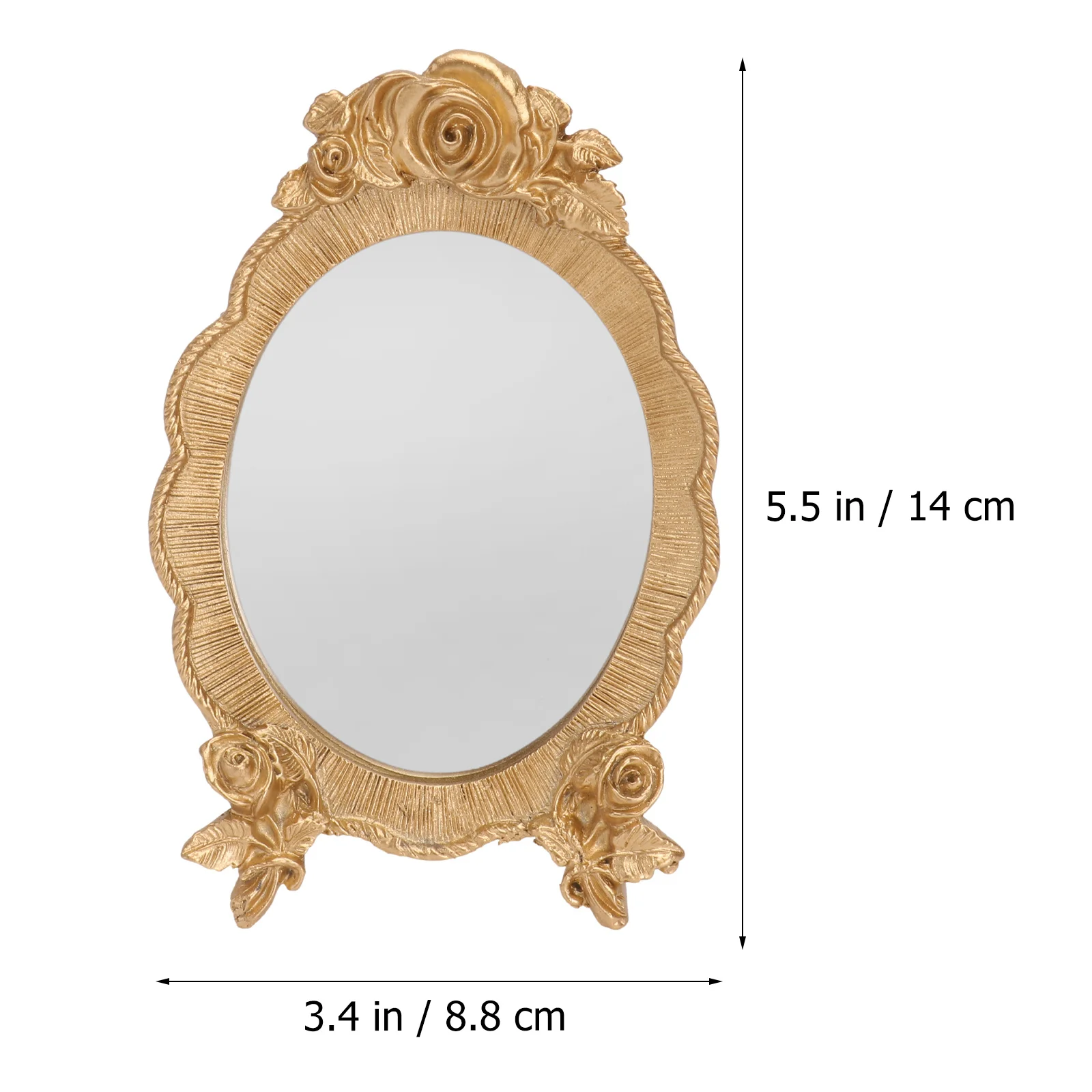 1 pçs espelho de maquiagem de resina oval portátil design nórdico alívio quadro oval pequeno espelho feminino ferramenta de maquiagem