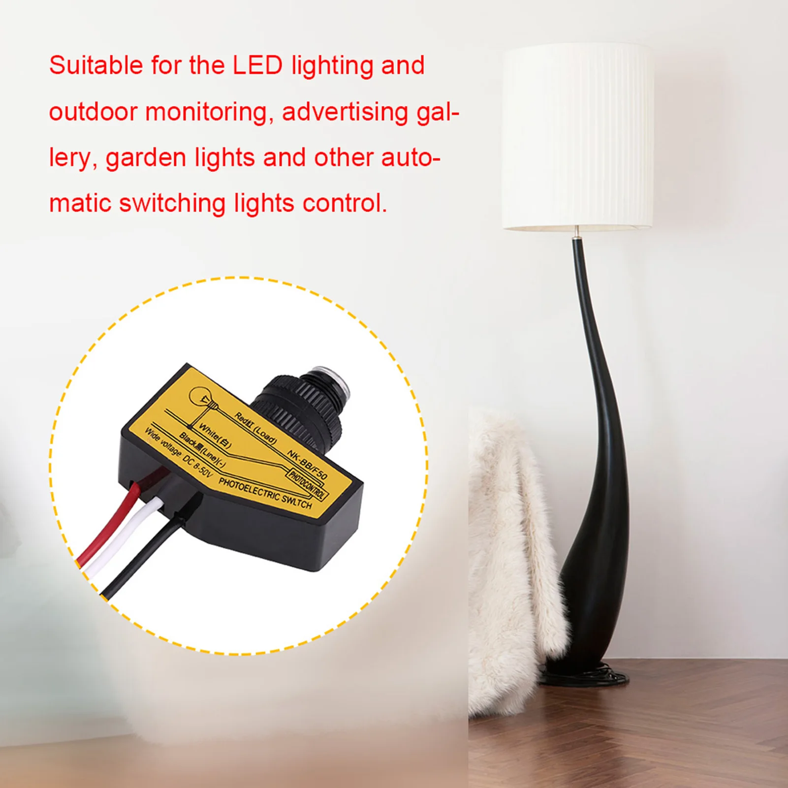 Mini Light Switching Sensor Remote Photocell Dusk To Till Dawn