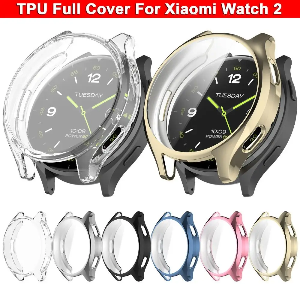New Full Cover TPU Case Bumper Watchband Screen Protector Accessories Soft Protective Shell for Xiaomi Watch 2
