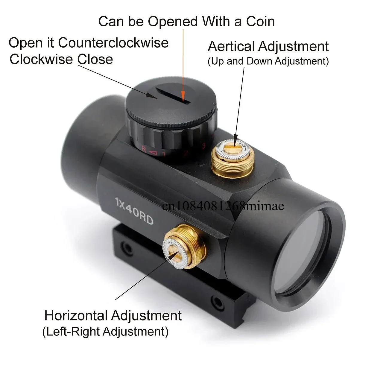 Holographic 1x40 Red/Green Dot/Cross Sight Scope Tactical Optics Riflescope Fit 11 and 20mm Rails Hunting Sights