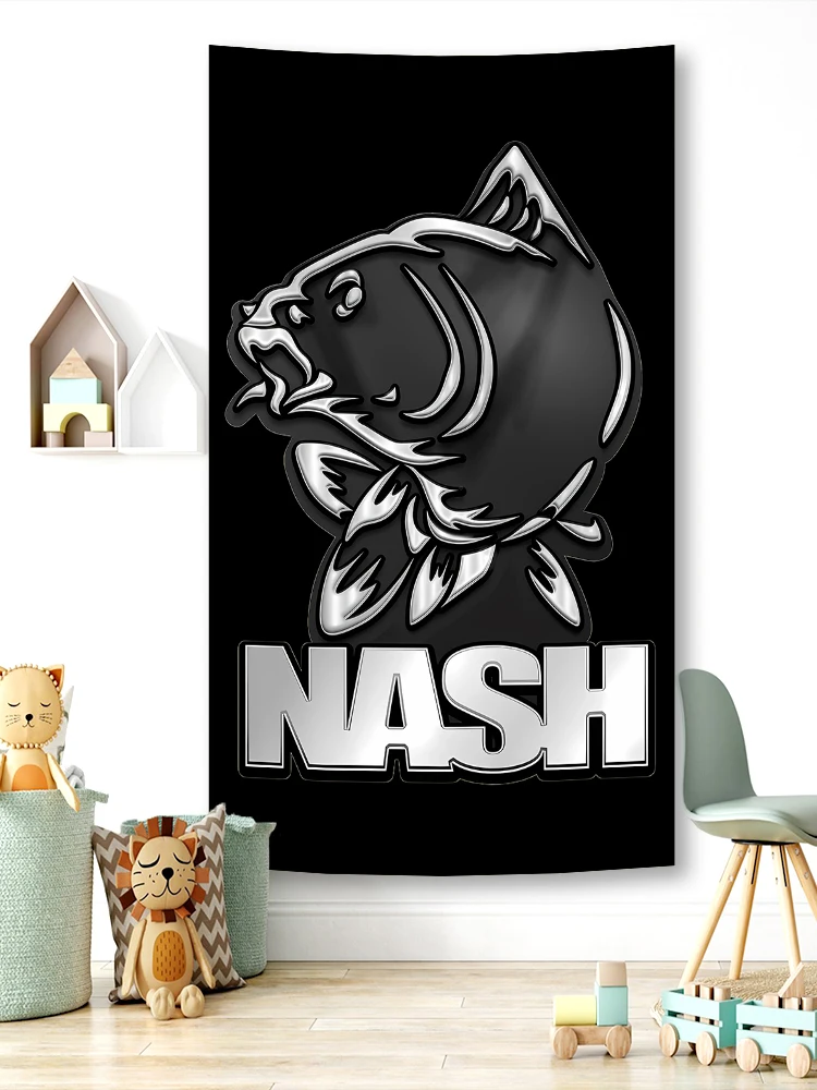 JimonFlag 90x150CM 3X5FT Nash Fishing logo Flag Polyester Printed Fishing Banner For Decor Room Decor