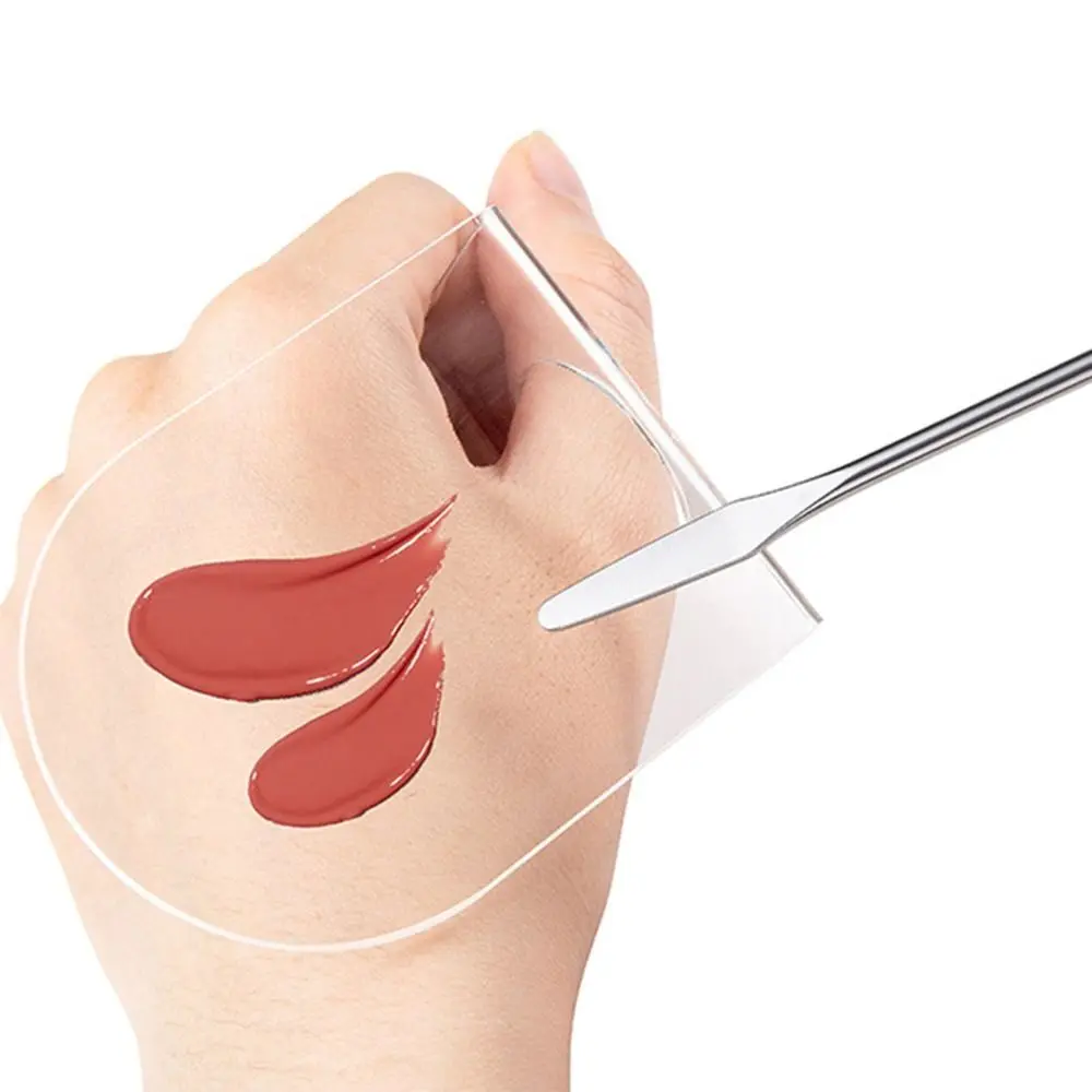 Lekka Akrylowa Przezroczysta Paleta Wielokrotnego Użytku Przenośna Paleta do Malowania w Kształcie Serca Ręczna Paleta do Mieszania Podkładowych Baza pod Makijaż dla Mężczyzn