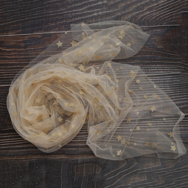 

Newborn Photography Props Transparent Mesh Yarn Blanket Baby Starry Swaddling Wrap Infants Photo Backdrop