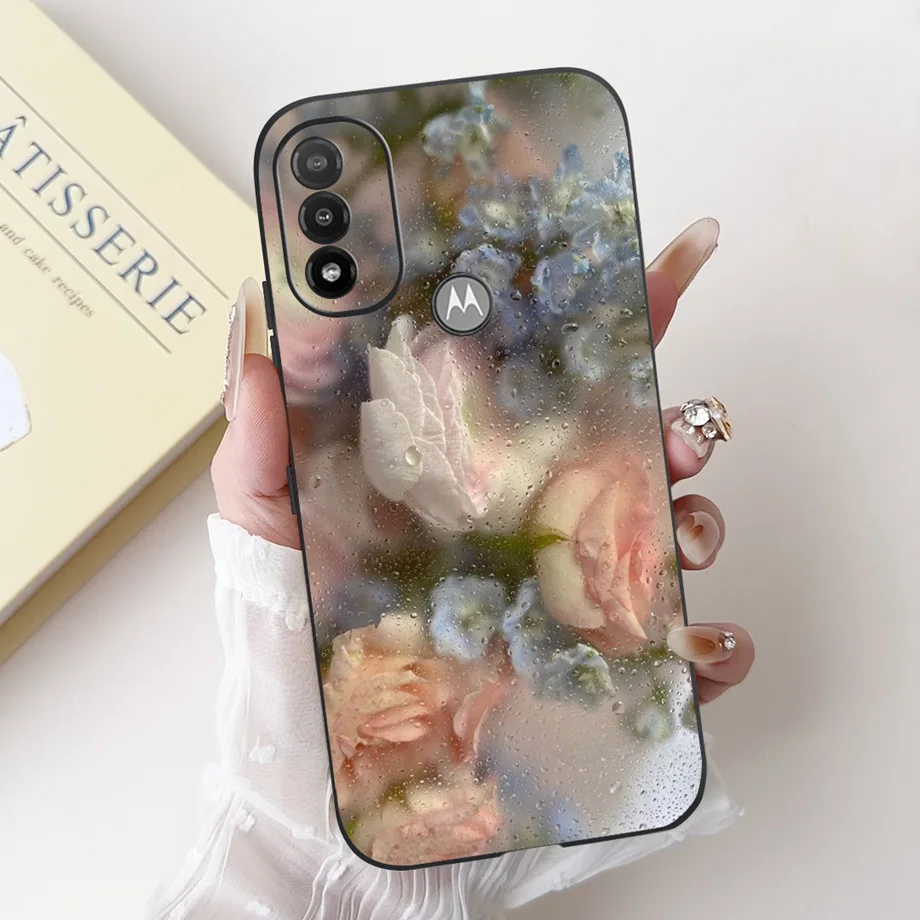 Silicone Butterfly Flower Aesthetic Cover Case For Motorola Moto E20 E22 E22s E22i E30 E40 Funda Camara Protection Soft Bumper