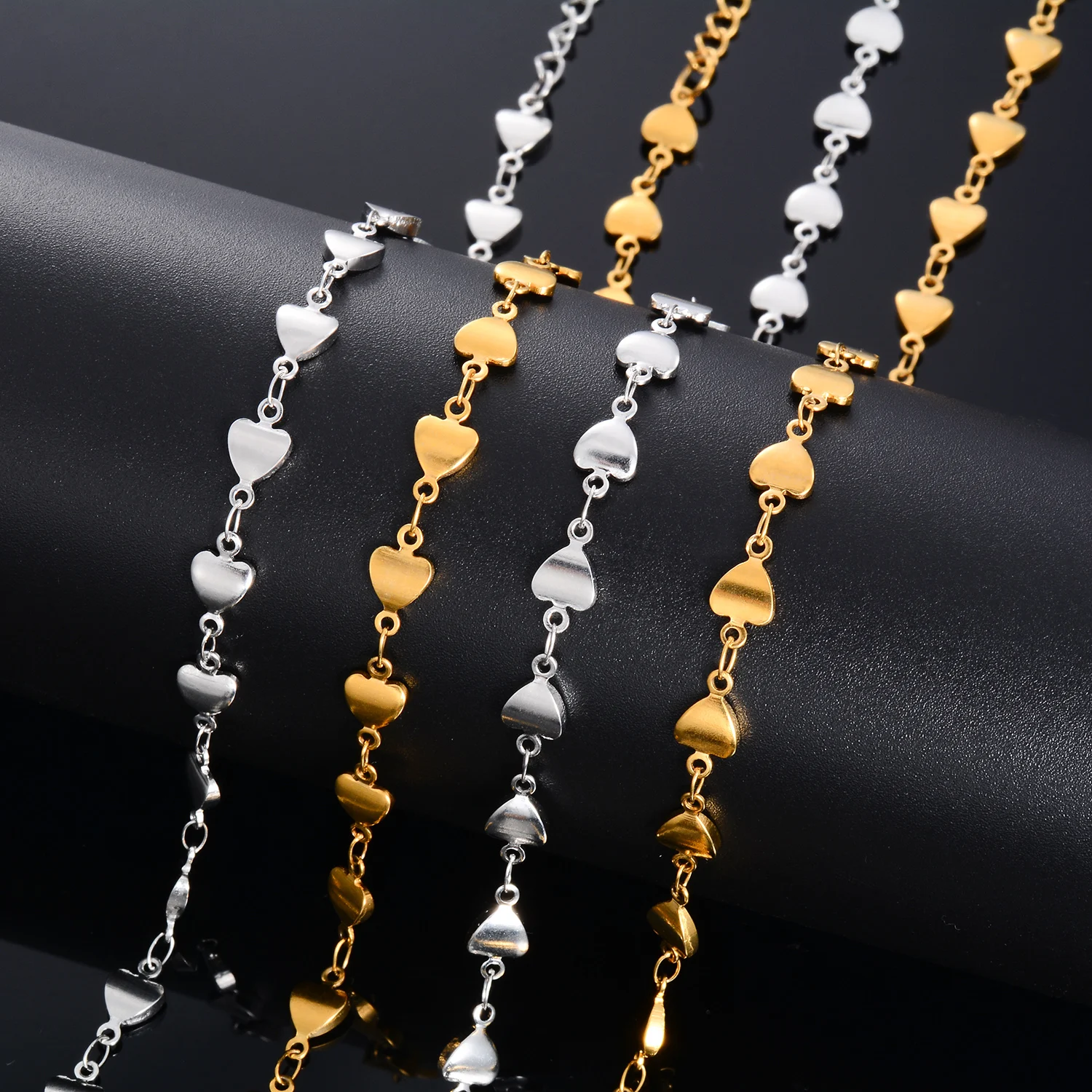 6mm breite Herzanhänger-Halskette aus Edelstahl, wasserdicht, Damenkette, Schmuckgeschenk, Party-Accessoires für Mädchen – Detail 2