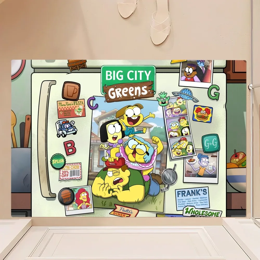 MINISO Disney Big City Greens Floor Mat Bedroom Kitchen Door Bath House Super Absorbent Foot Non-slip