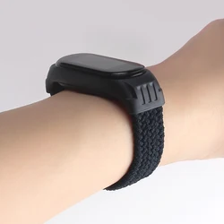 strap for Mi band 6 7 Nylon Braided Solo Loop pulseira bracelet Miband4 Miband5 Miband6 Wristband for xiaomi Mi band 4 3 5 6 7