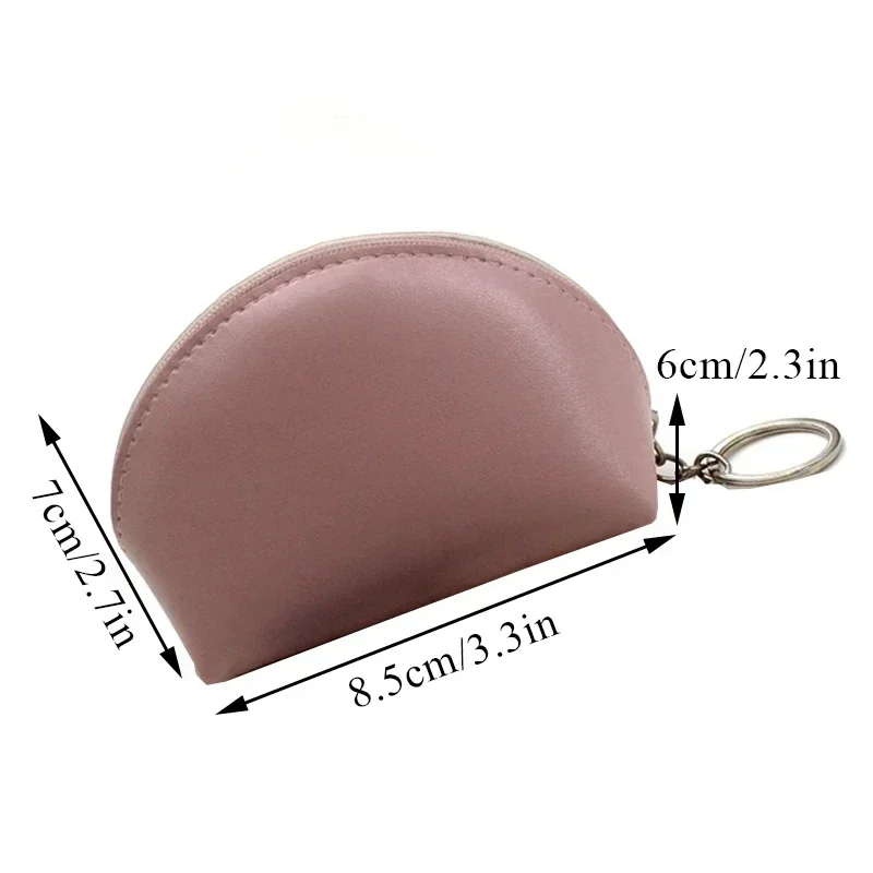 PU Leather Mini Wallet For Women Pendant Key Chain Clutch Bag Coin Bag Men Purse With Chain Zipper Creative Cute Small Wallets