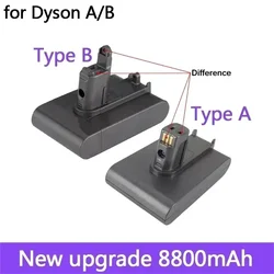 Dyson 22.2V 8800mAh Fit TypeA or B Li-ion Vacuum Battery for Dyson DC35, DC45 DC31, DC34, DC44, DC31 Animal, DC35 Animal & 8.8Ah