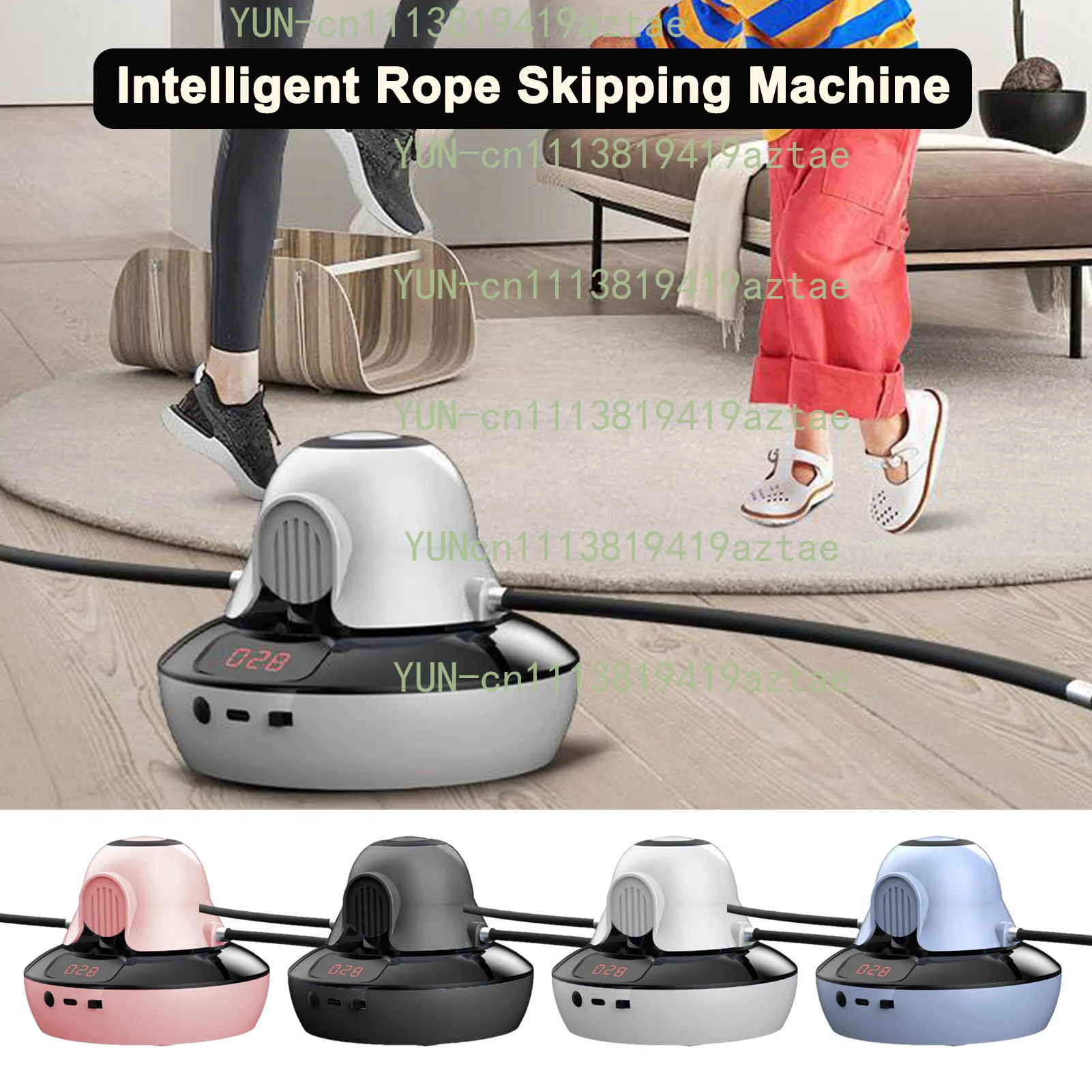 Digital Jump Rope with Counter, Adjustable Speed, Remote Control, Electric Rope Skipping Machine, Weighted, 70-160 RPM