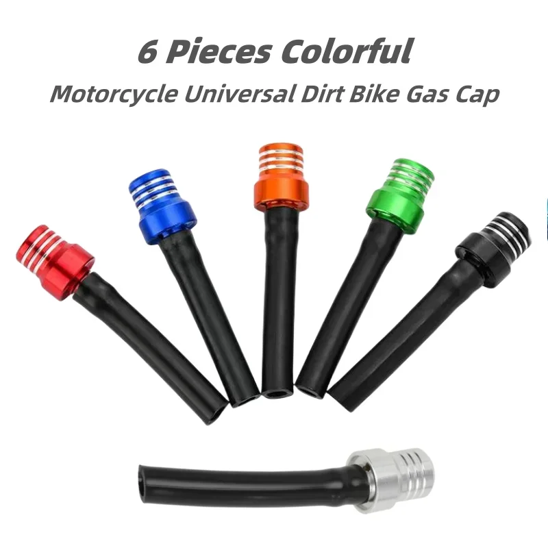 Gas Fuel Cap Valve Fuel Gas Tank Breather Motorcycle Breather Hose 6 Color Aluminum Vent Breather Fuel Tank Breather