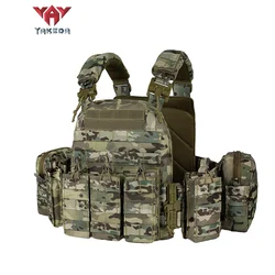 Kamizelka YAKEDA Plate Carrier Quick Release 1000D Nylon Molle Magazine Pouches Hunting Chaleco Tactical Vest