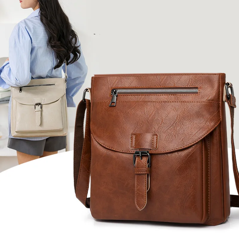 

New Luxury Retro Women's Shoulder Bag, PU Leather Tote Handbag, Stylish Casual Crossbody Purse for Work Office & Weekend Outings