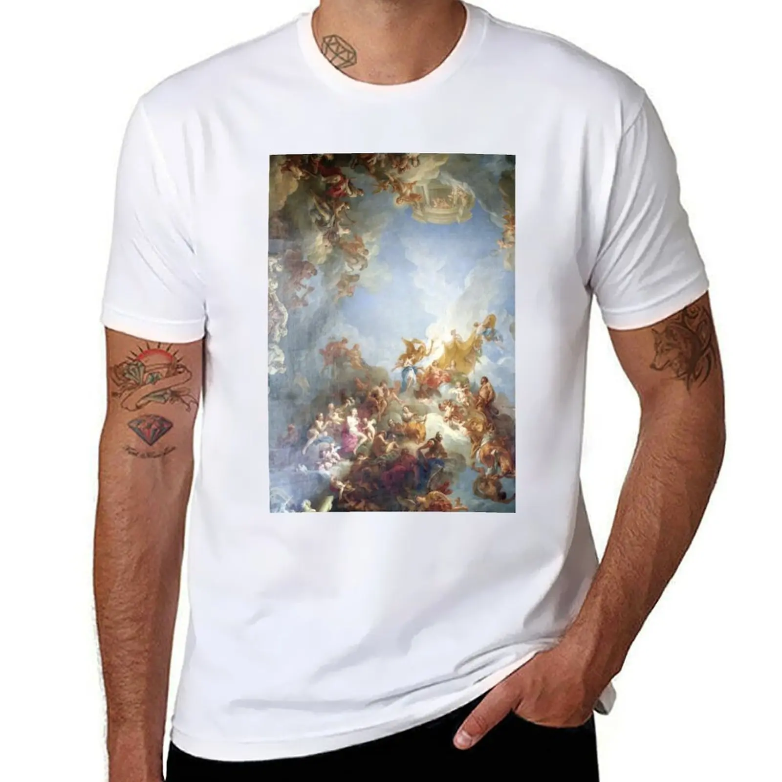 Ceiling at Versaille Renaissance Painting T-Shirt Casual Basic Street Style T-Shirt