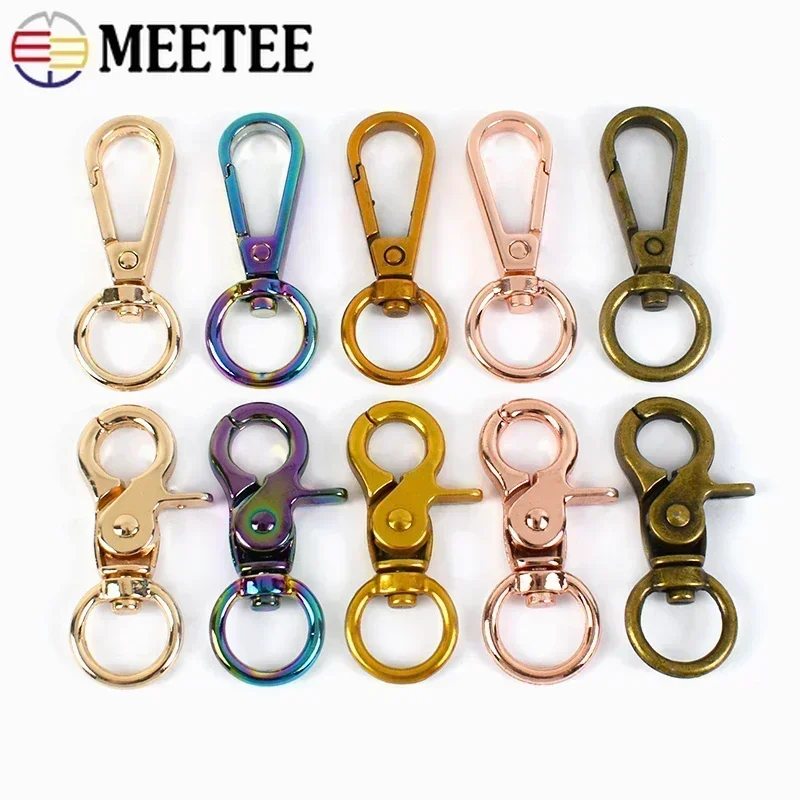 5/10/20Pcs Metal Bag Buckle Key Ring Lobster Clasps Swivel Trigger Clips Snap Buckles Hooks for Bags DIY Connection Accessories