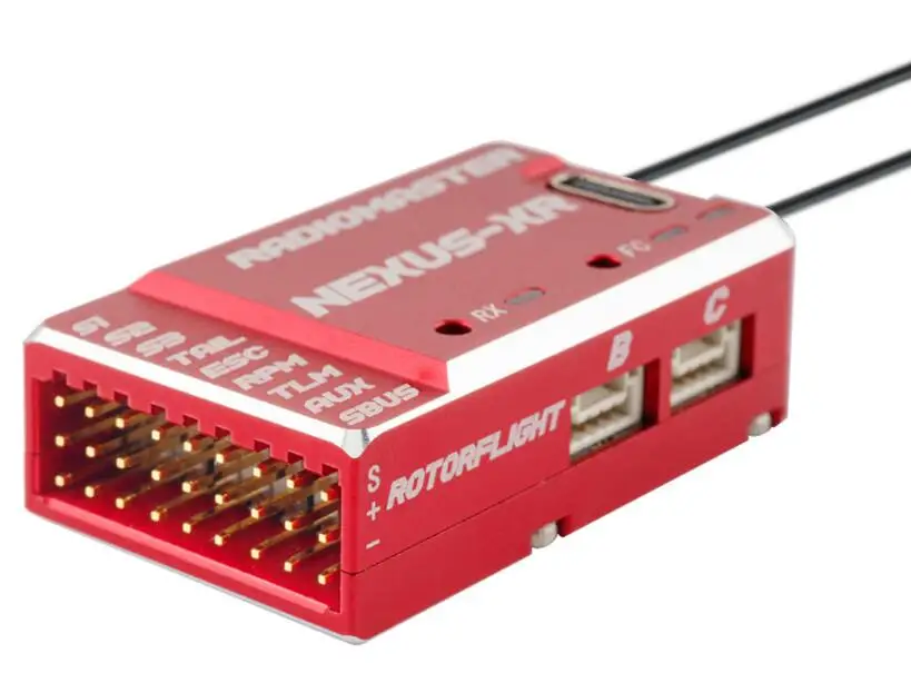 

RadioMaster Nexus-XR Rotorflight Helicopter 2.4GHz Receiver Gyro STM32F722 MCU integrated flight controller and receiver system