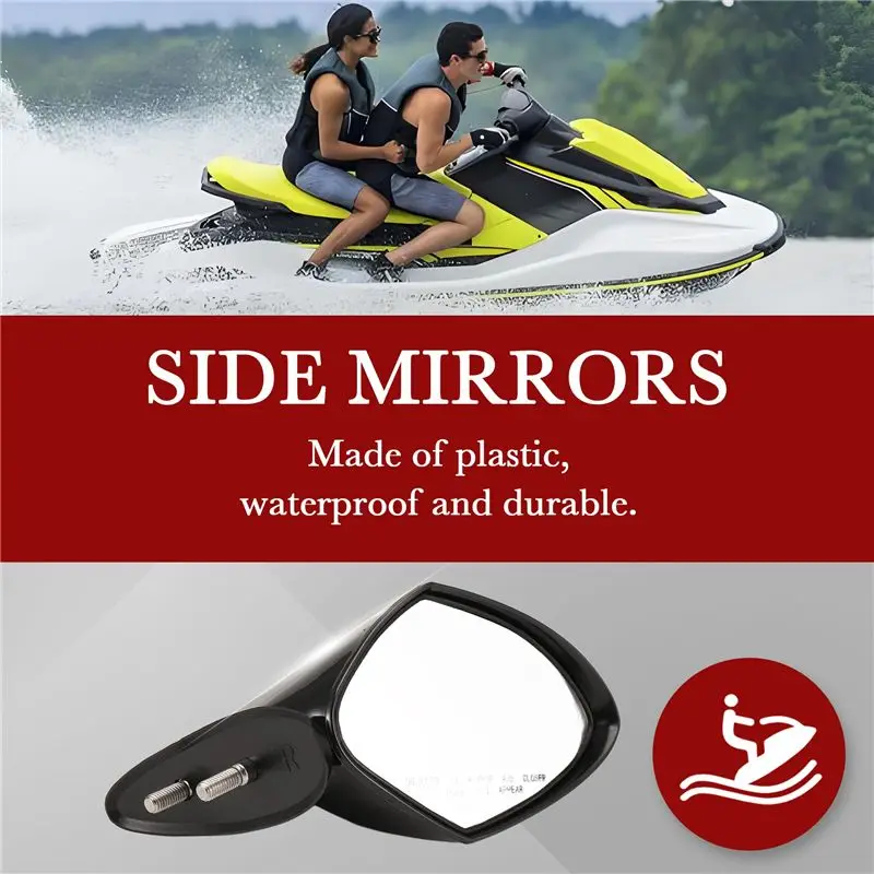 ASMA-Motorboat Rearview Mirror Jet Ski Mirror Accessories For Waverunner VX 110 Deluxe Sport Cruiser EX EX R