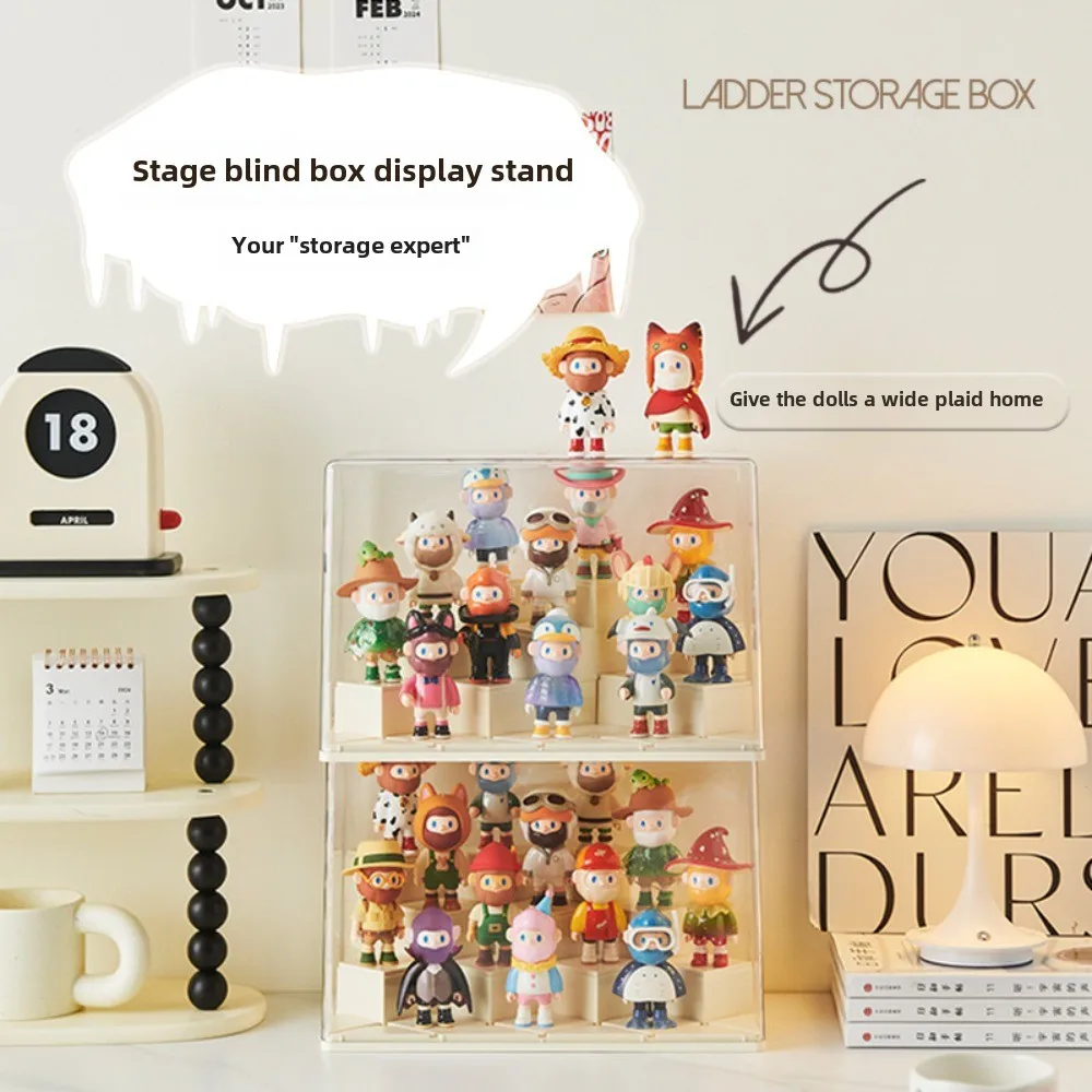 

1pc Blind box storage display rack High transparency texture is visible at a glance Transparent dustproof acrylic