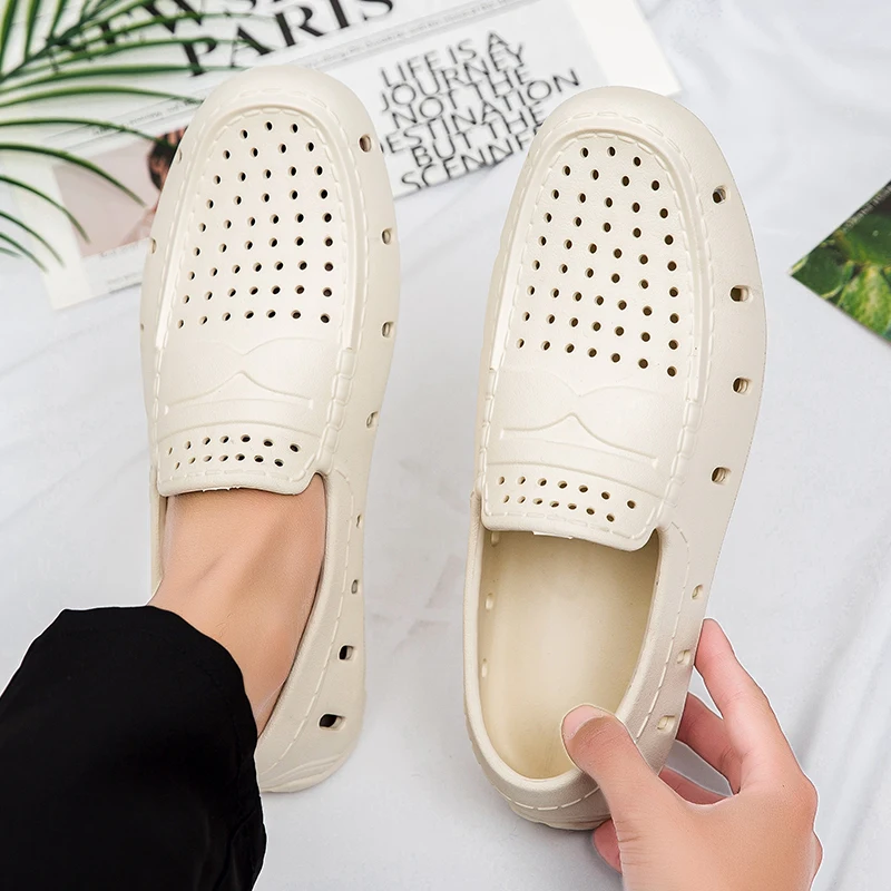 Men's Comfortable Loafers shoes leather shoes Non Slip Driving Shoes Casual Shoes Eva Slippers Non-slip Shoes Big Size 46 image 6