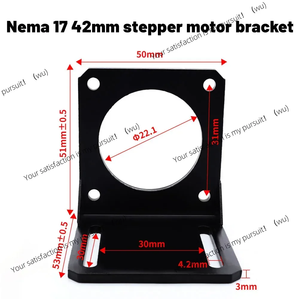 Universal fixed mounting bracket for 750/755/775/795/895, Nema 17 28/35/42 DC stepper motors