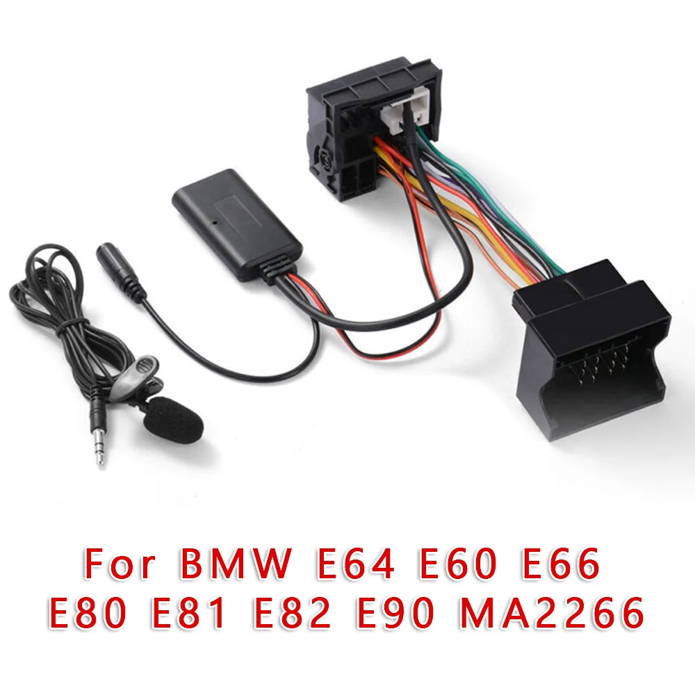 

Bluetooth-совместимый кабель для BMW E64 E60 E66 E80 E81 E82 E90 MA2266 с микрофоном Aux, вспомогательная деталь