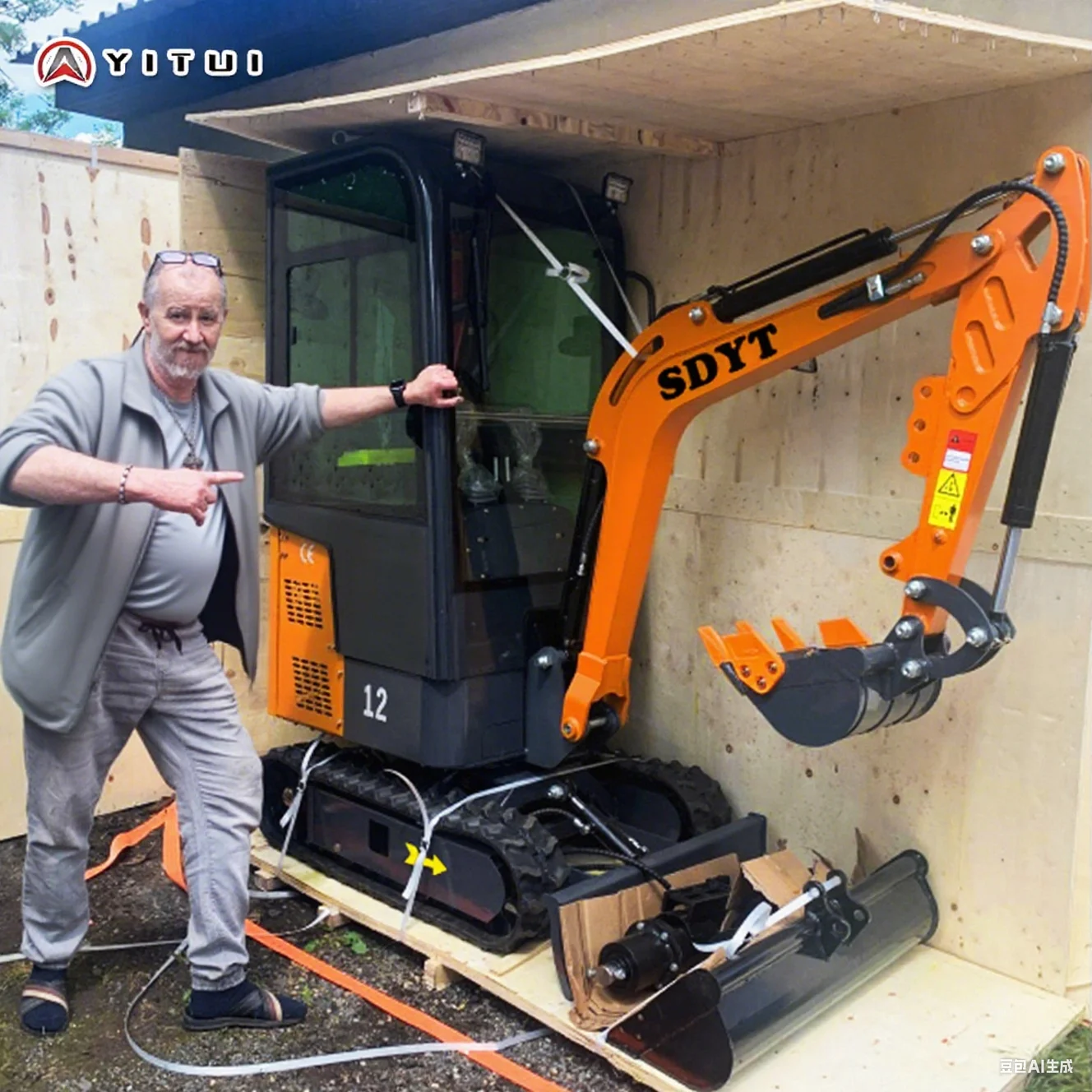 حفارة صغيرة كلاسيكية مخصصة 1.5 طن للاستخدام متعدد السيناريو حفارة زاحفة توصيل المصنع شحن سريع Ce Epa Euro 5