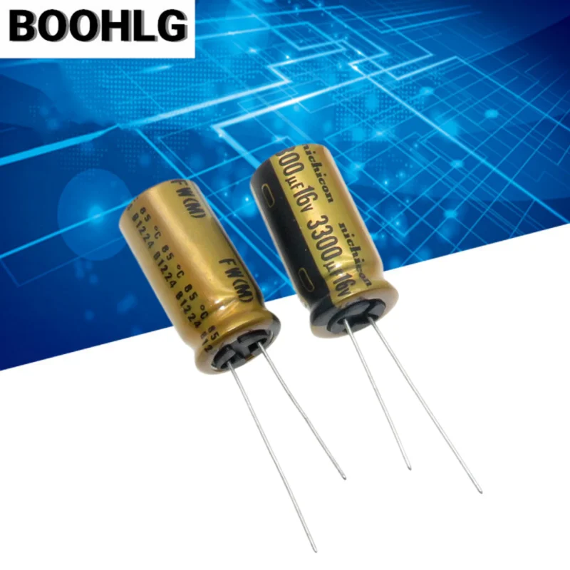 5PCS 3300UF 16V NICHICON audio capacitor 16V 3300UF 12.5X25 FW