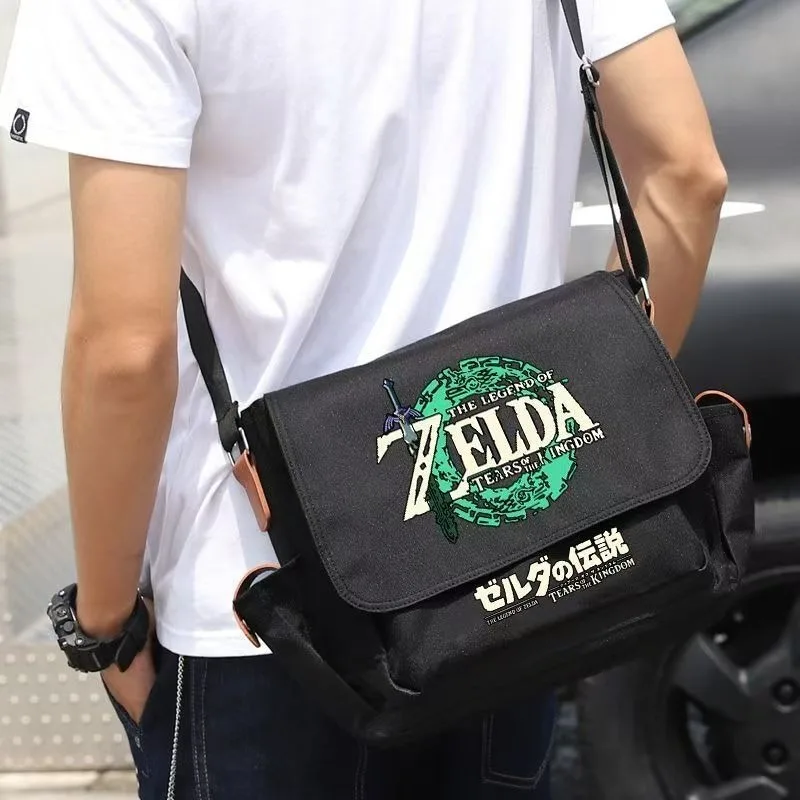 

Zelda Tears of the Kingdom Botw Shoulder Messenger Bag Boy Girls Child Phone Shopping Anime outdoor backpack