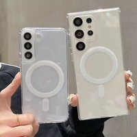 For Magsafe Magnetic Clear Case For Samsung Galaxy S25 S26 S24 S23 FE S22 S21 Note20 Ultra Plus A53 Wireless Charging Shockproof