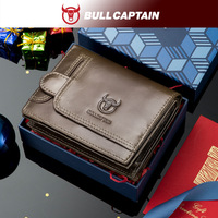 Fashionable wallet gift men's top-grain cowhide men genuine leather multi-functional small driver's license coin purse card bag