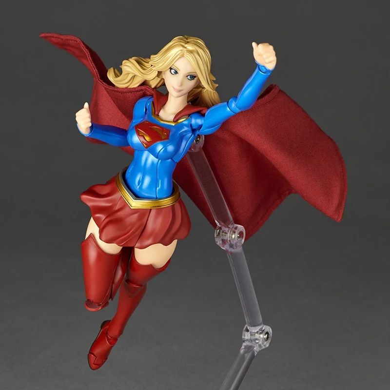 W magazynie KAIYODO 1/12 Revoltech AMAZING YAMAGUCHI DC Supergirl PVC 16CM Anime Action Figures Model Collection Toy