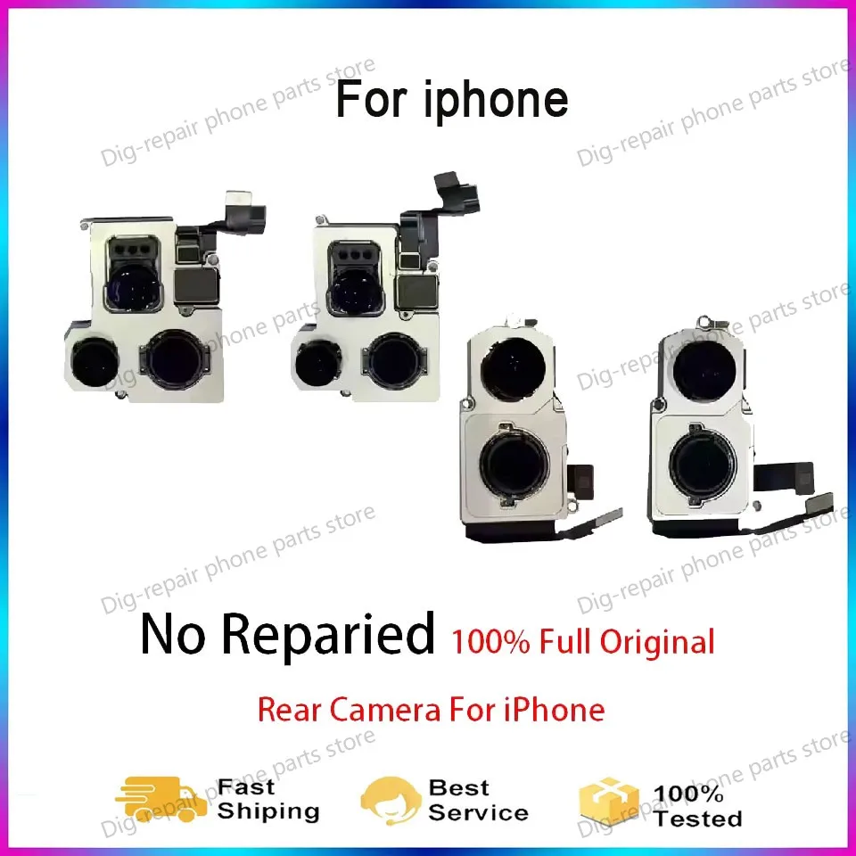 Tested Original No Repaired Back Rear Main Camera Flash Module Sensor Flex Cable For iPhone 16e 16 Pro Max Plus