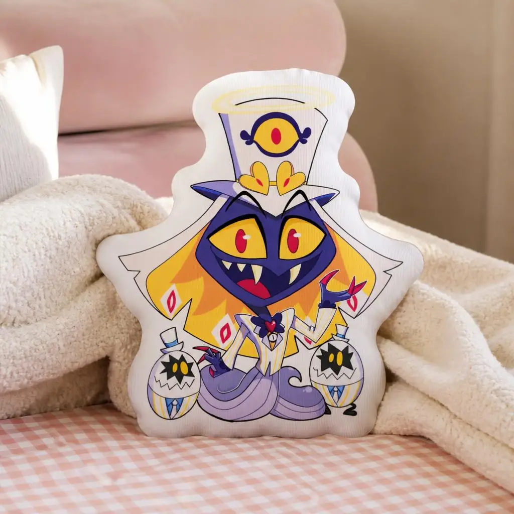 Angel Sir Pentious Chibi Hazbined Hoteled Plush Pillow Cushion Irregular Stuffed Throw Pillow Home Decor Gift Sofa Bed Couch