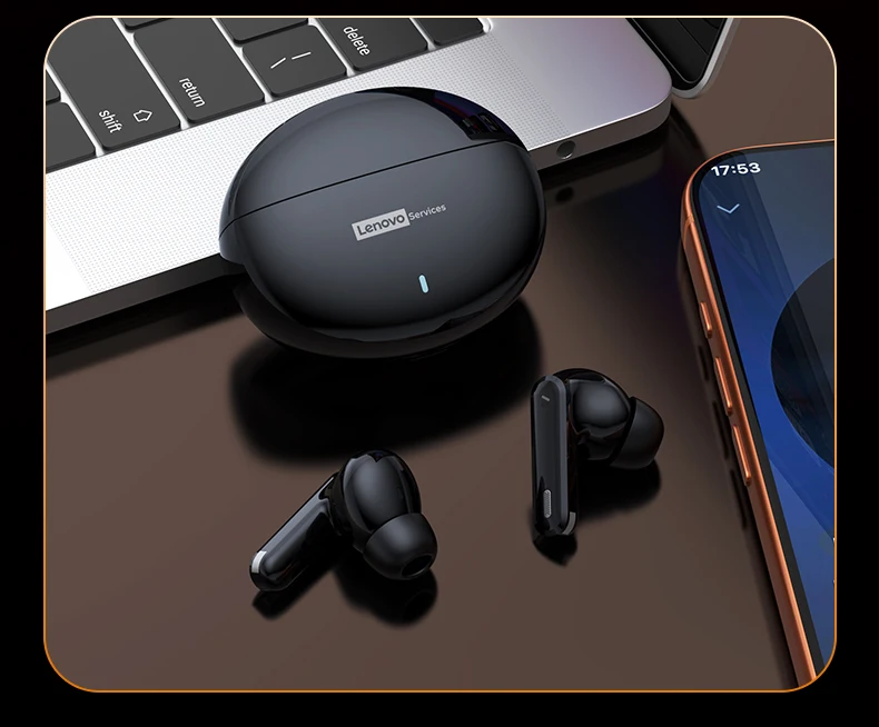 Lenovo LE253 Wireless Bluetooth 6.0 Headphones TWS HiFi Sound ANC Noise Reduction Earphones Gaming Sports Earbuds With Mic New