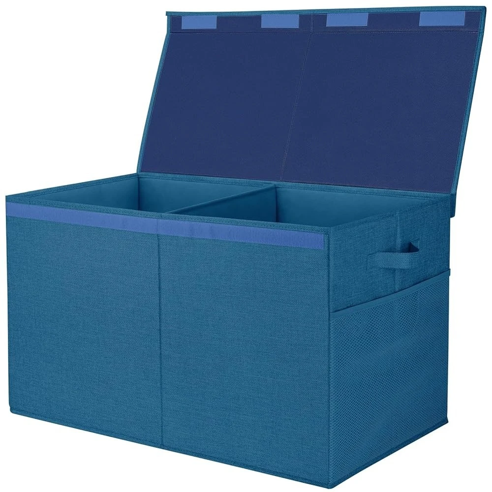 

Тканевые корзины для хранения с крышкой, складные очень большие коробки-органайзеры с разделителями для домашней организации