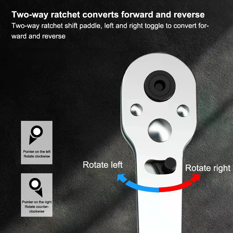1/4inch Ratchet Wrench Reversible Ratchet Quick Releases 1/4 Ratchet Handle For Home Improvement Auto Repair