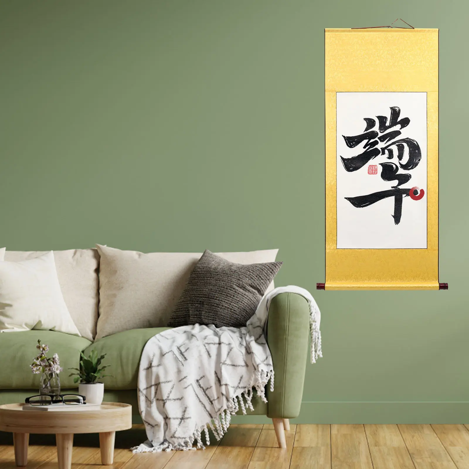 

2Pcs Blank Hanging Scroll Calligraphy Paper Premium Multi Function Chinese Painting Scroll Household Calligraphy Accessory