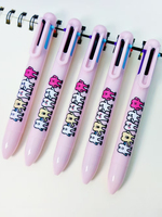 12PCS pink tooth ballpoint pen, World Love Teeth Day multi-color pen, six-in-one tooth modeling pen