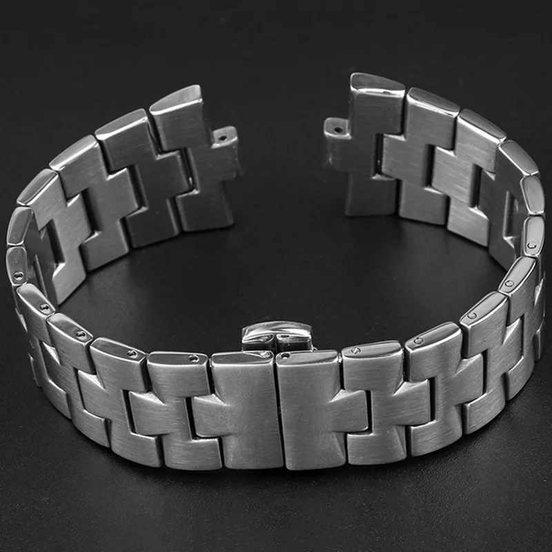 سوار ساعة بديل من الفولاذ المقاوم للصدأ لـ Vacheron Constantin Overseas 47450/47040 - سوار صلب ذو نهاية منحنية 7 8 8.5 ملم