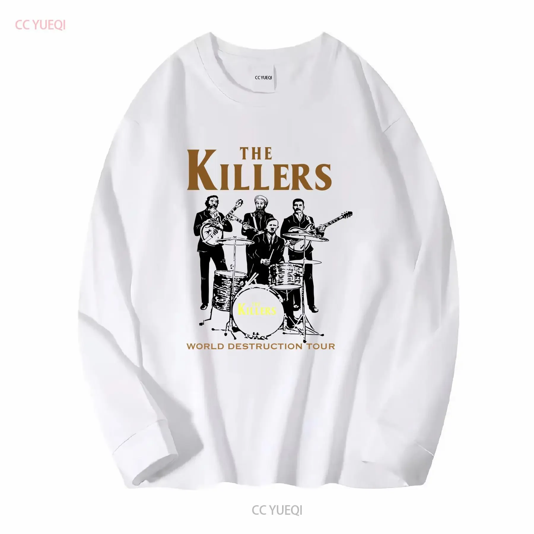 Vintage The Killers World Destruction Tour Band T Shirt U4581 vintage Washed Stretched Comfortable Unisex Top For Everyday Wear