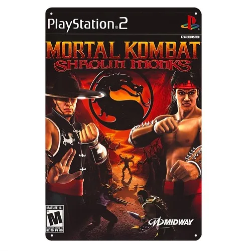 Mortal Kombat Retro Video Game Metal Poster Tin Sign