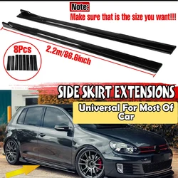 Universal Auto Seitens chürze 8 pcs 2,2 m Winglet Splitter Lippen Seitens poiler für VW für Polo für Golf mk5 mk6 mk7 für Jetta für Passat