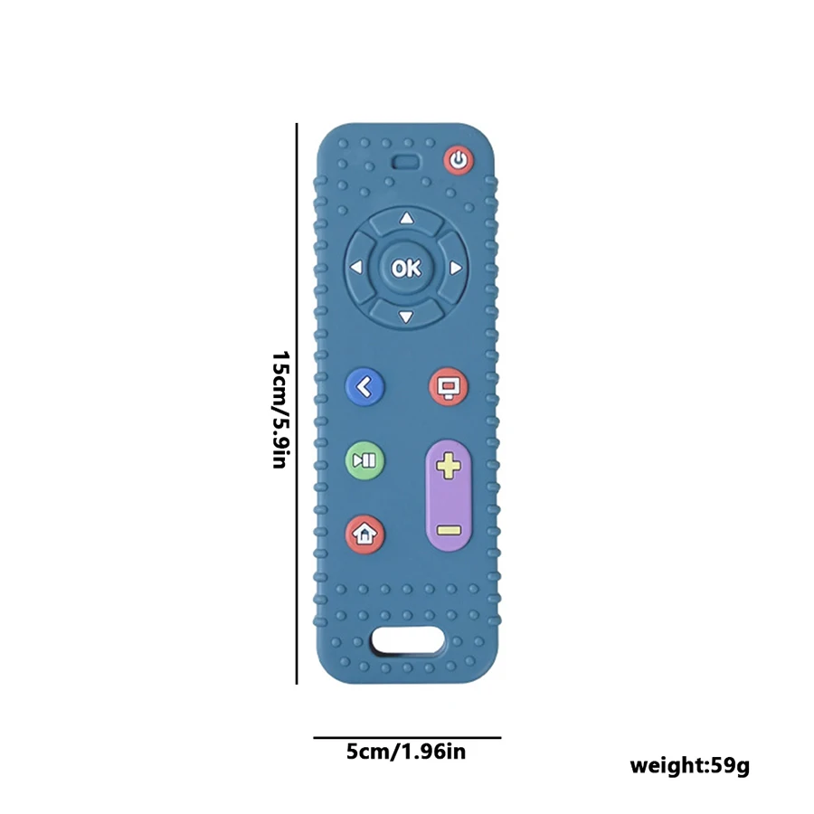 Children's Silicone Remote Control Teether Baby Oral Appetite Period Soothing Remote Control Teething Bite Gum Anti-Eating Toys
