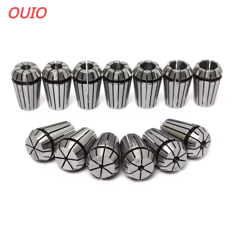 OUIO ER11 ER16 ER20 1/4MM 6,35MM 1/8MM 3.175MM 0,008 juego de mandril de resorte de alta precisión para herramienta de torno de máquina de grabado CNC