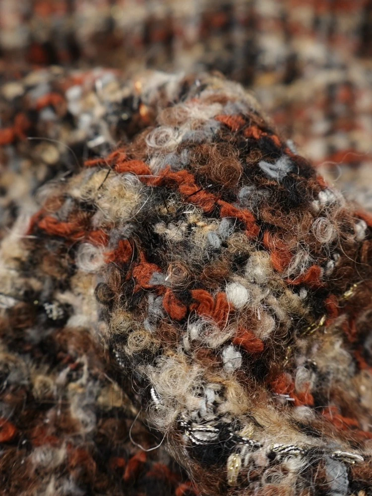 

Bright Silk Real Silk Wool Coarse Woolen Woven Fabric for Drape Soft Dress Set No Elasticity Cloth Per Meter Sewing Material