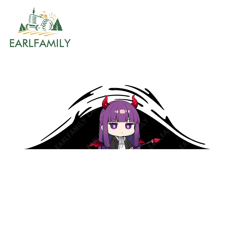 EARLFAMILY Fern Doorway Cute Car Sticker Original Anime Door Frame Computer Toolbox Decal Funny Motorcycle Bicycle Car Goods