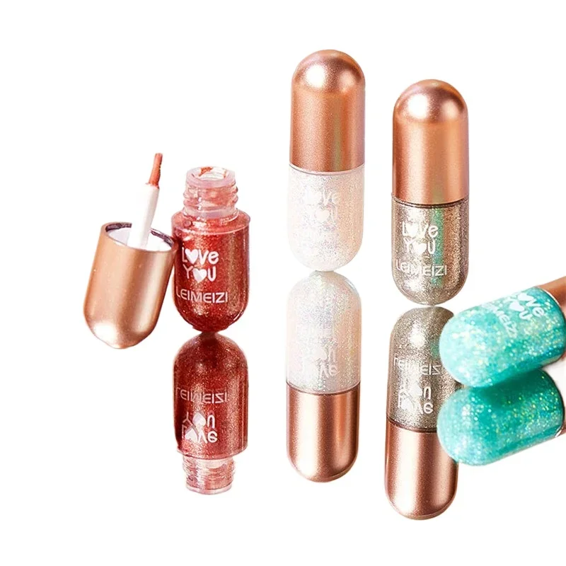 

New 6 Colors Diamond Glitter Capsule Liquid Eyeshaodw Durable Waterproof Makeup Shimmer Liner Eye Pencil Makeup Beauty Tools